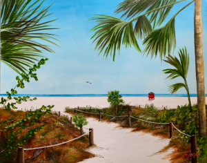 Siesta Key Beach Access by Lloyd Dobson Artist