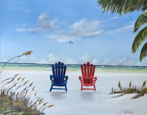 Our Beach Paradise by Lloyd Dobson Artist