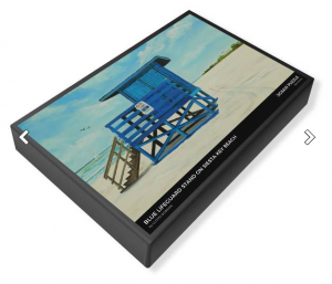 Blue Lifeguard Stand On Siesta Key by Lloyd Dobson Artist jigsaw puzzle