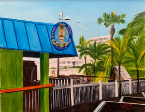 Sniki Tiki Bar On Siesta Key by Lloyd Dobson Artist