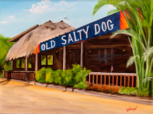 The Old Salty Dog On Siesta Key by Lloyd Dobson Artist