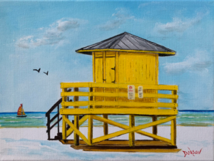 Yellow Lifeguard Stand