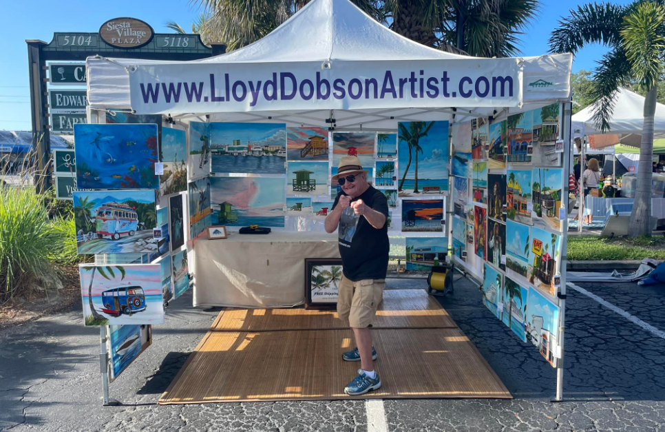 Lloyd Dobson Artist At Siesta Key Farmers Market
