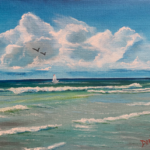Our Siesta Key Beach oil painting by Lloyd Dobson Artist