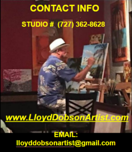 Lloyd Dobson Artist painting live at Matter Brothers Furniture Coastal Living Home Oasis Collection Launch