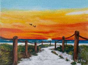 8" x 10" Oil Painting by Lloyd Dobson Artist titled "Paradise"