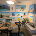 Lloyd Dobson Artist Studio Gallery wall of Siesta Key Lifeguard Stands