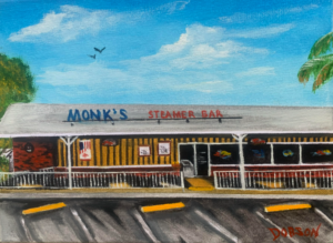 Monk's Steamer Bar oil painting by Lloyd Dobson Artist