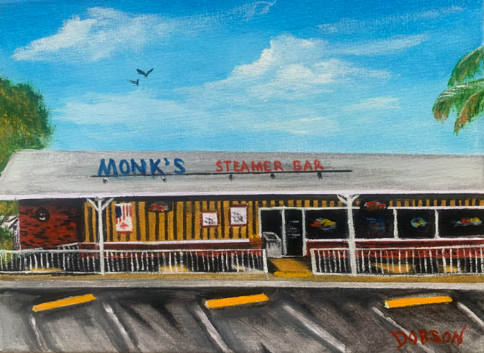 Monk's Steamer Bar oil painting by Lloyd Dobson Artist