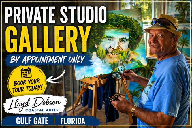 Siesta Key Sarasota Studio Gallery by Appointment Only Tour by Lloyd Dobson Artist