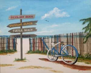 Oil painting titled "Our Beaches" by Lloyd Dobson Artist