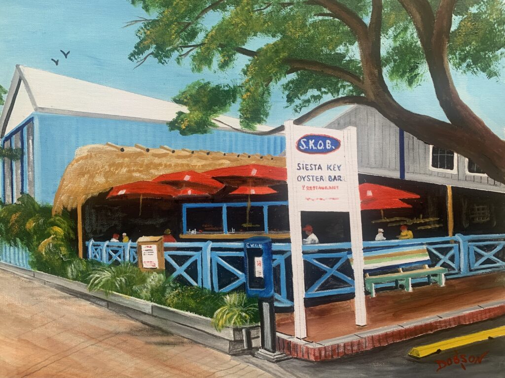 S.K.O.B. On Siesta Key oil painting by Lloyd |\Dobson Artist