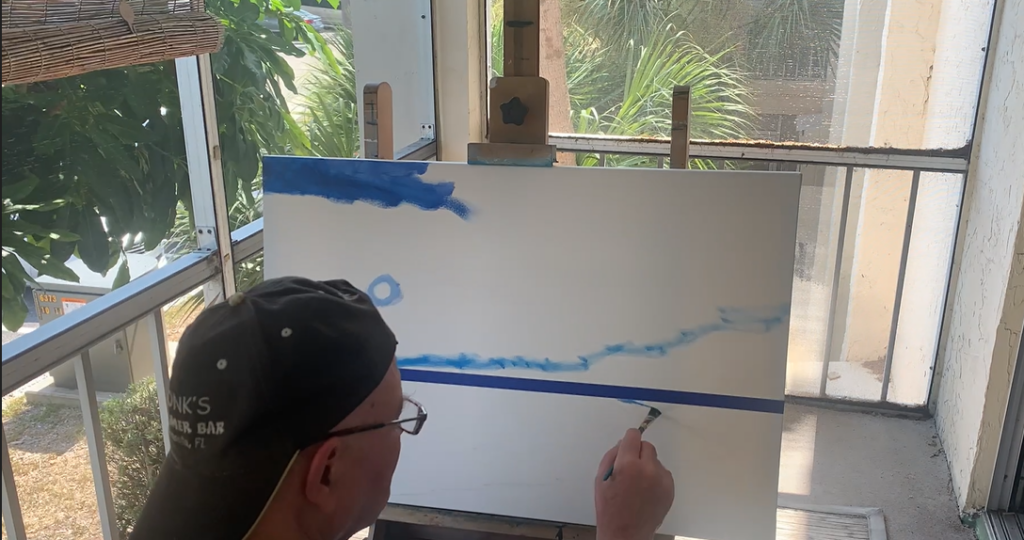 sESSION #1 OF SKETCHING IN THE OIL PAINTING TITLED "sAILBOAT mOONLIT iN pARADISE" BY lLOYD dOBSON aRTIST