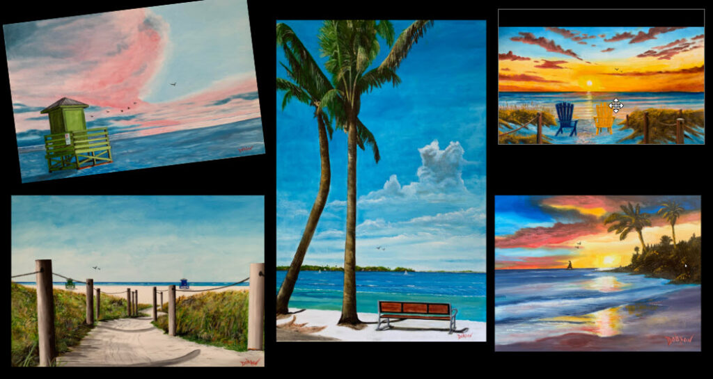 Various oil paintings by Lloyd Dobson Artist